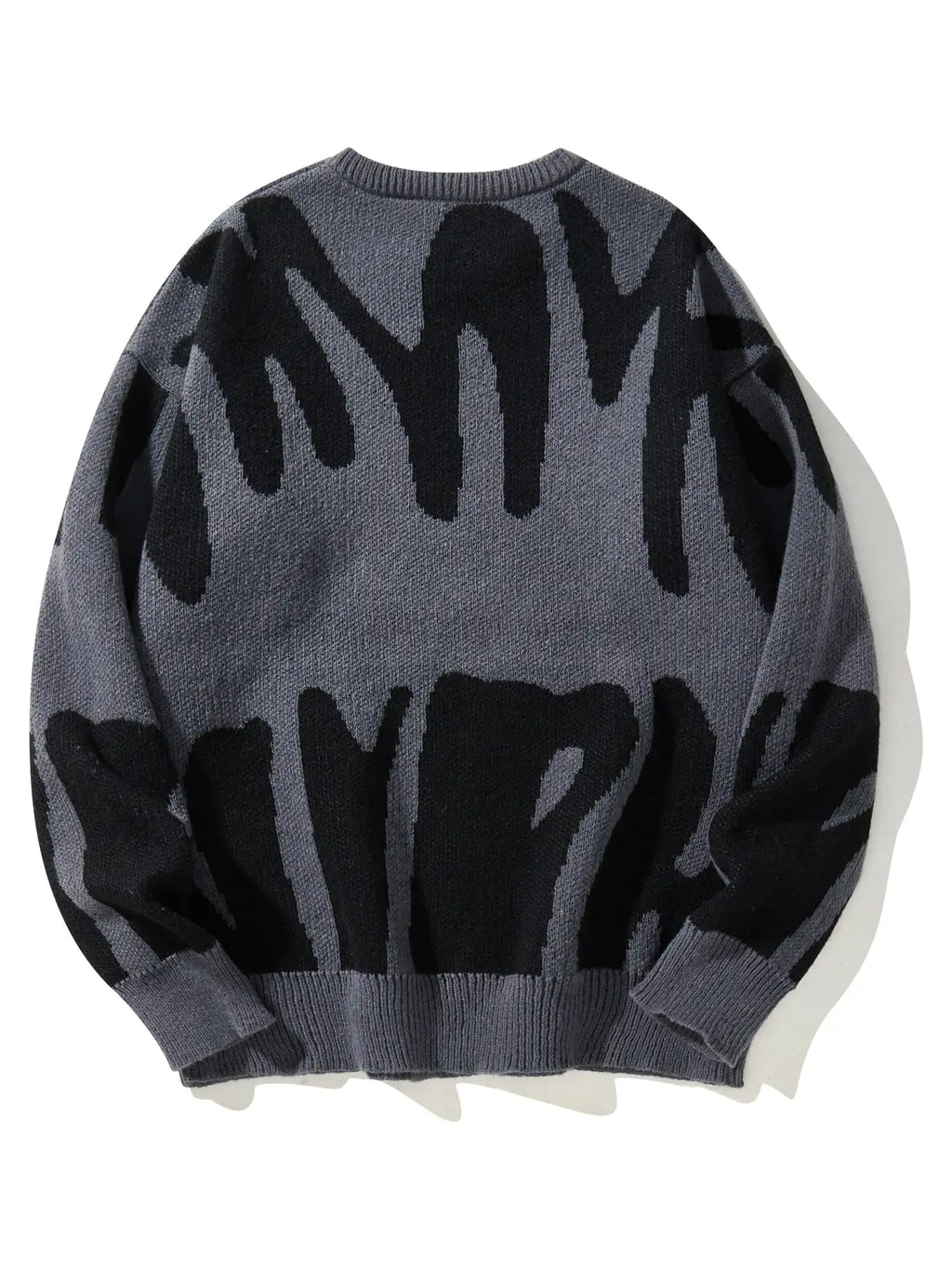 DARK GRAPHIC KNIT SWEATER
