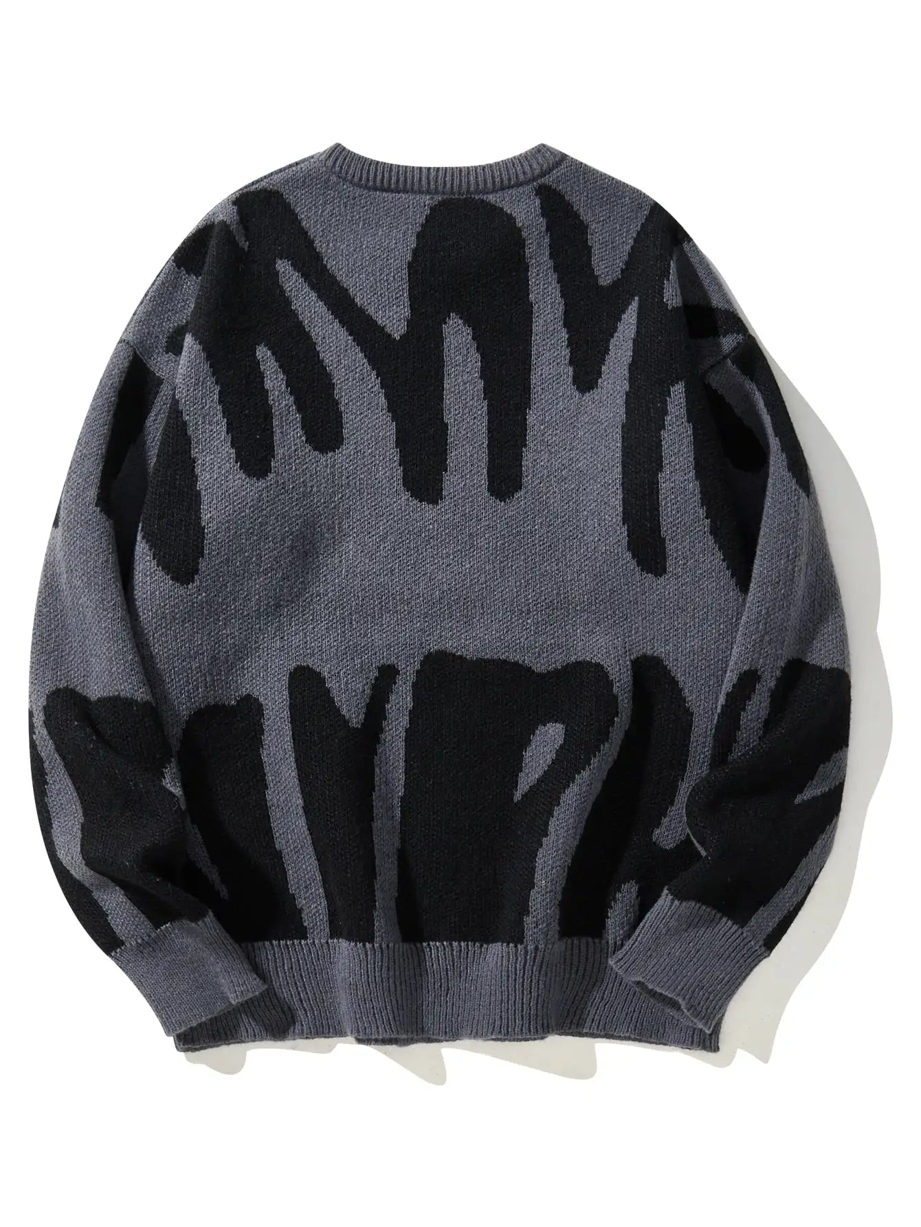 DARK GRAPHIC KNIT SWEATER