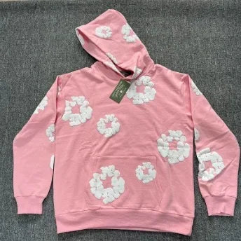 DENIM TEARS Floral Hoodie Slim Fit Pullover Hoodie