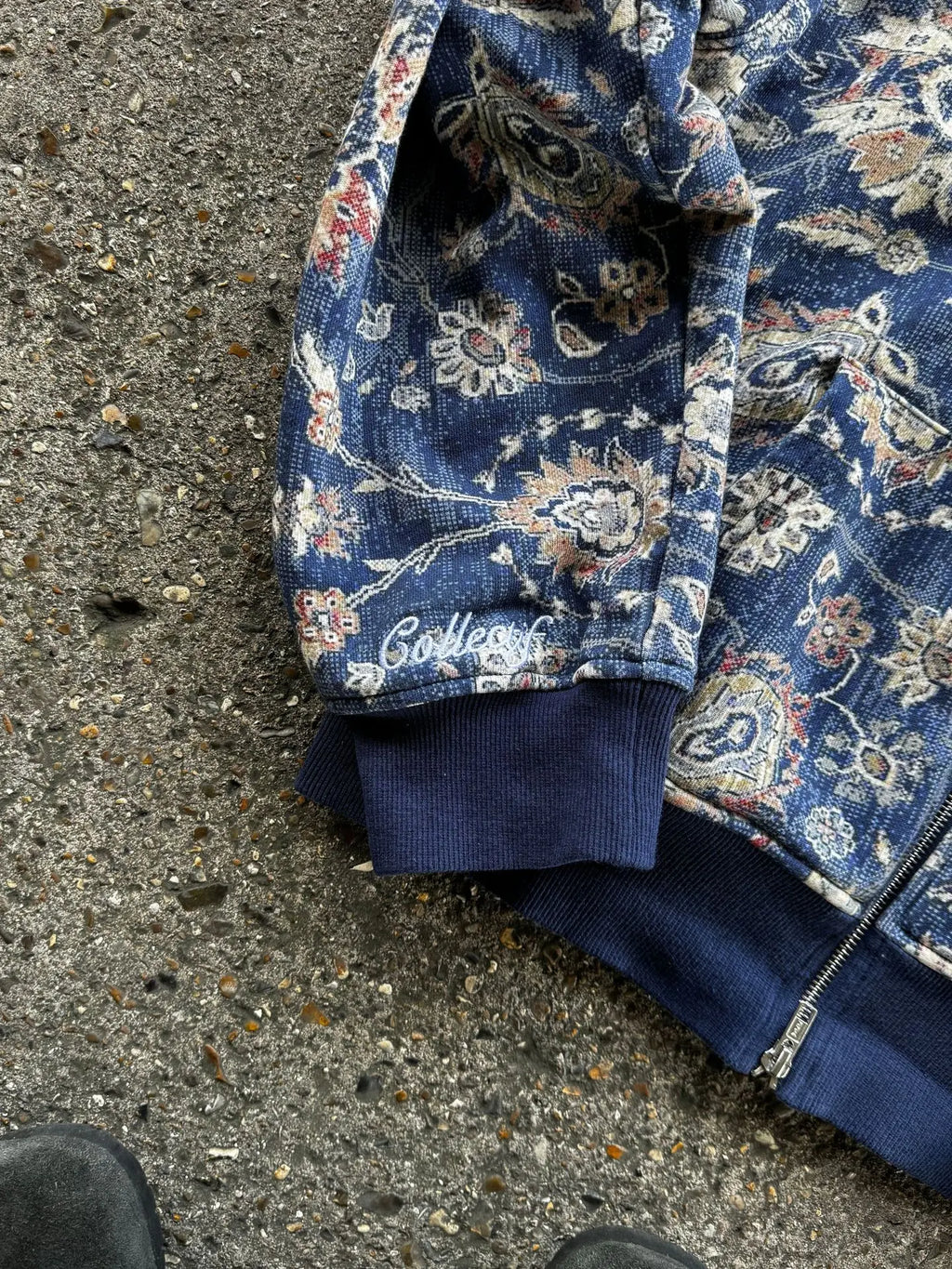 Y2K FLORAL ZIP-UP HOODIE UNISEX LOOSE STREETWEAR