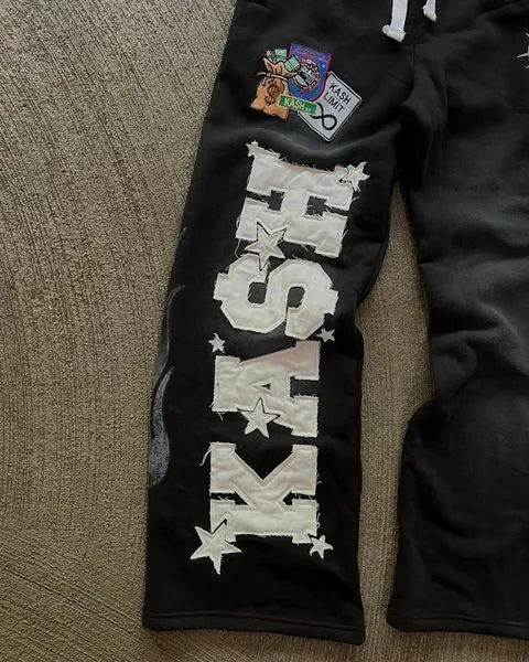 Y2K Embroidered Gothic Street Pants