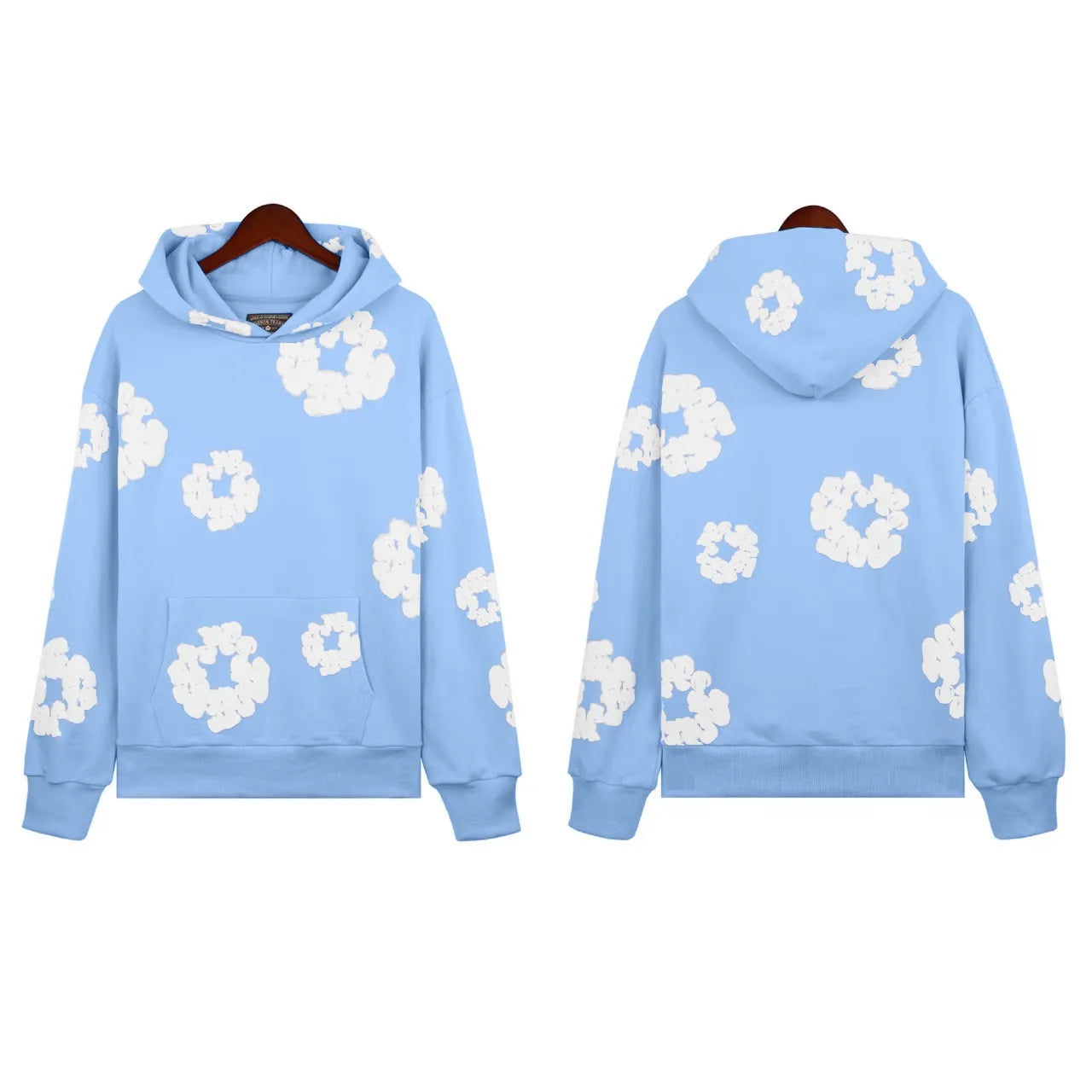 DENIM TEARS Floral Hoodie Slim Fit Pullover Hoodie