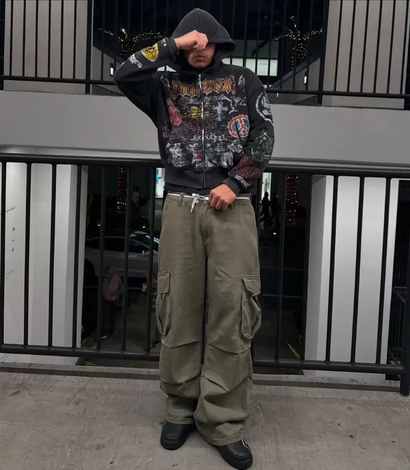 DARK VINTAGE MULTI-GRAPHIC HOODIE