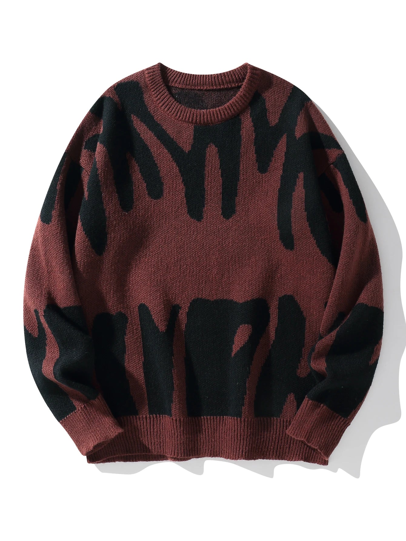 DARK GRAPHIC KNIT SWEATER