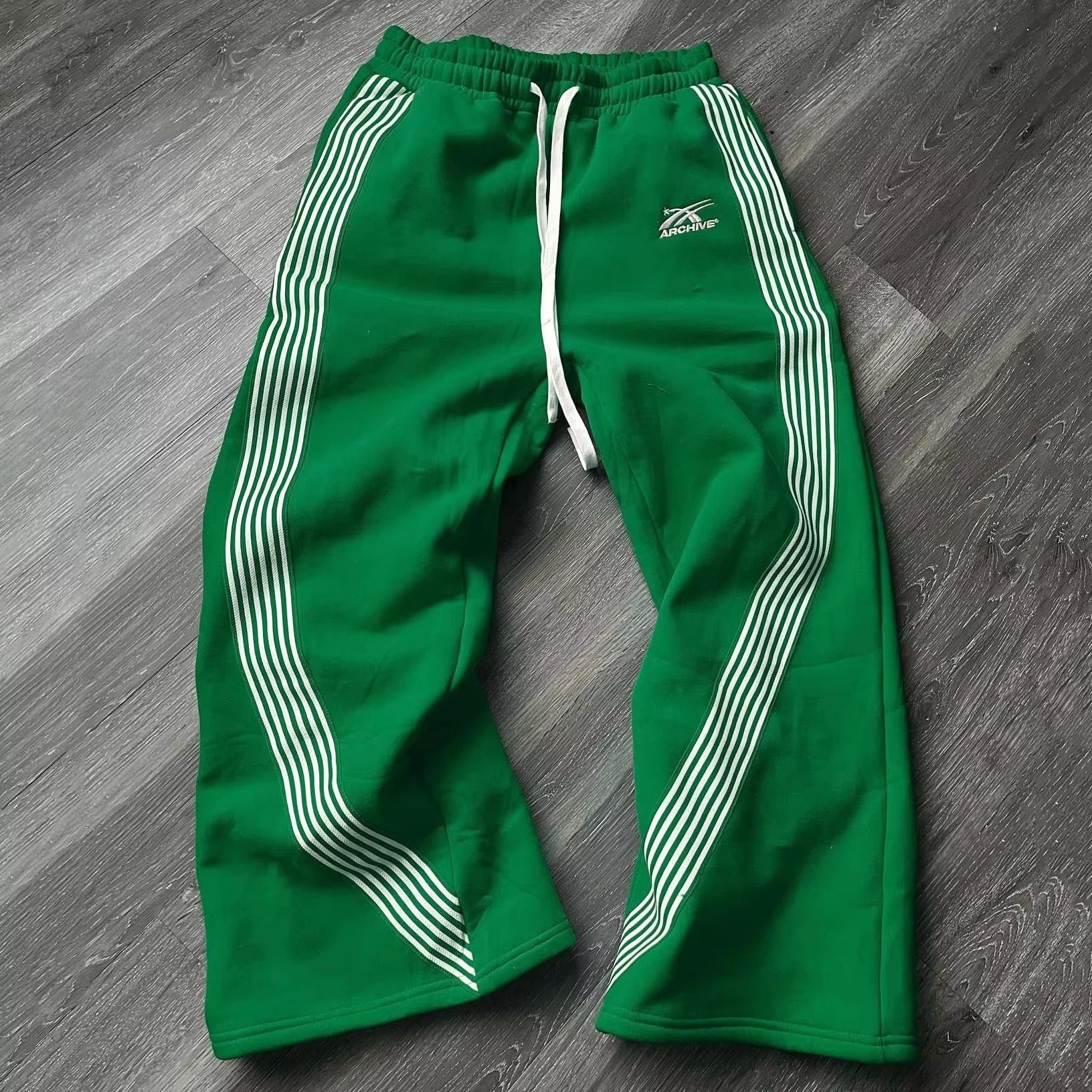 Archive Y2K Gray Tactical Joggers | Green