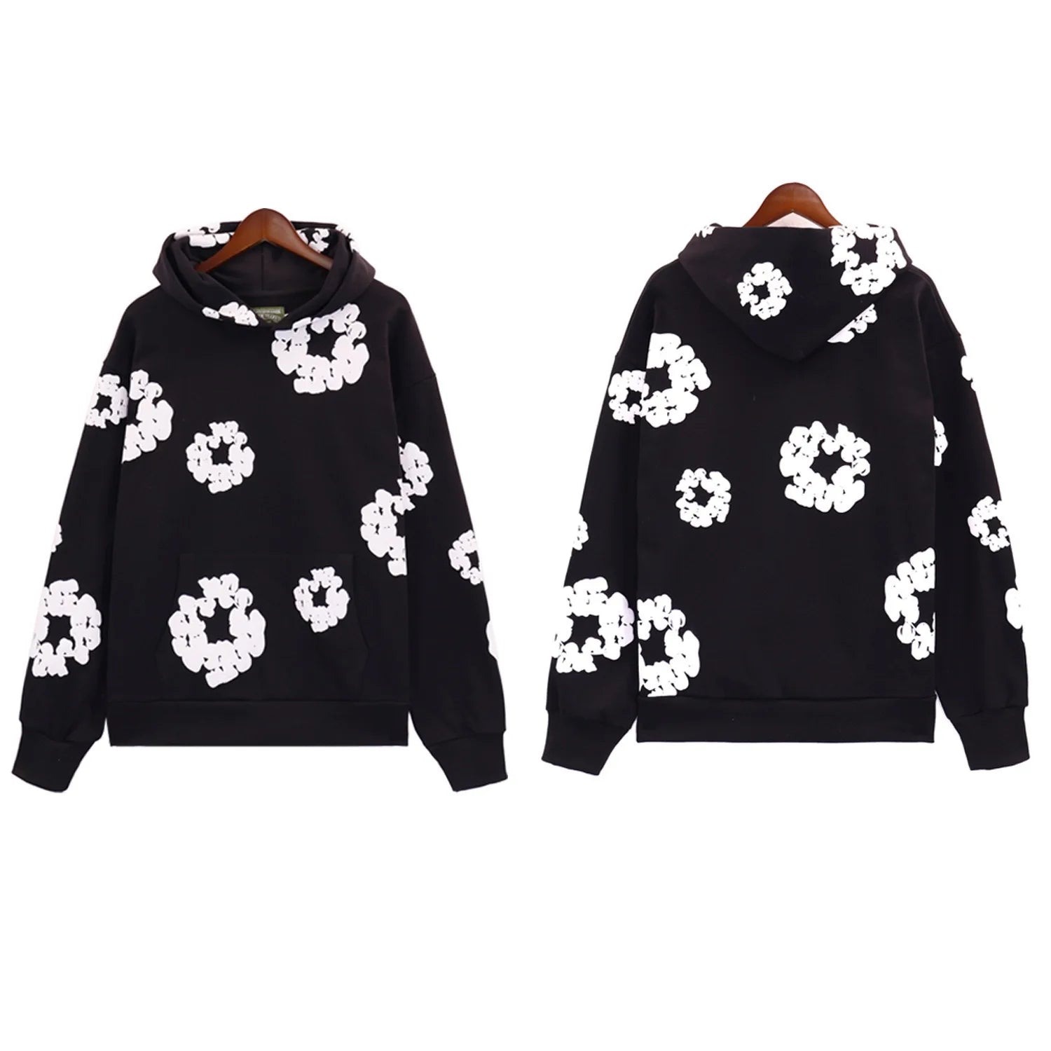 DENIM TEARS Floral Hoodie Slim Fit Pullover Hoodie