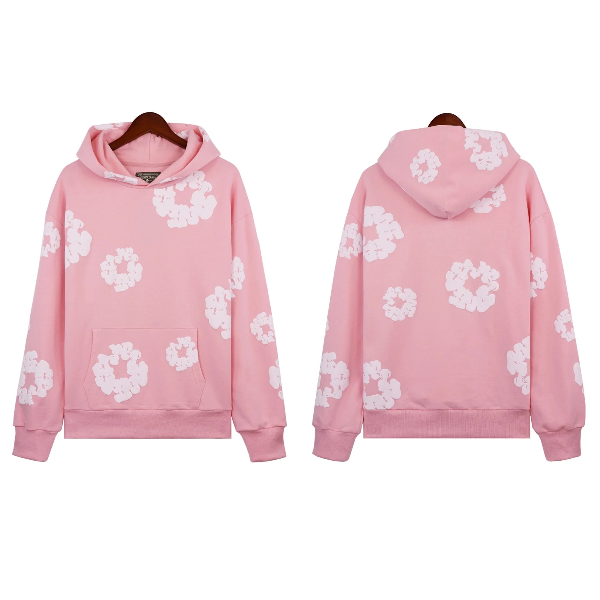 DENIM TEARS Floral Hoodie Slim Fit Pullover Hoodie