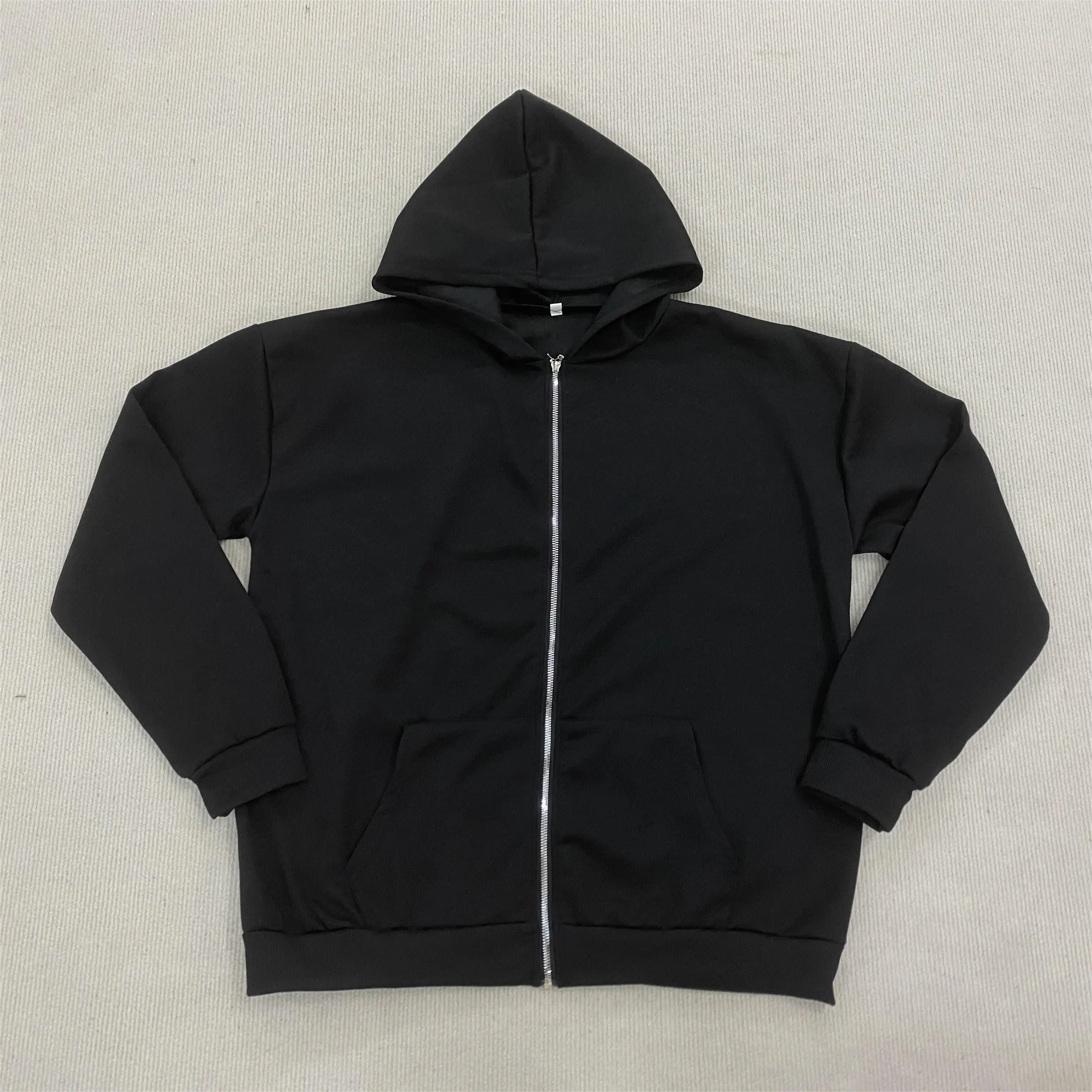 UNISEX GREY AND CREAM LEOPARD SKIN MULTI ZIP-UP HOODIE