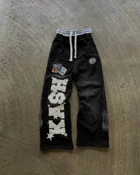 Y2K Embroidered Gothic Street Pants