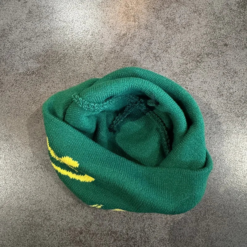 Tree Frog Print Beanie | Unisex Knit Skull Cap | Stretchy Cuffed Winter Hat for Men & Women | Outdoor Sports Streetwear