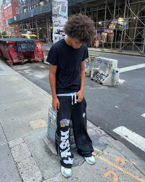 Y2K Embroidered Gothic Street Pants