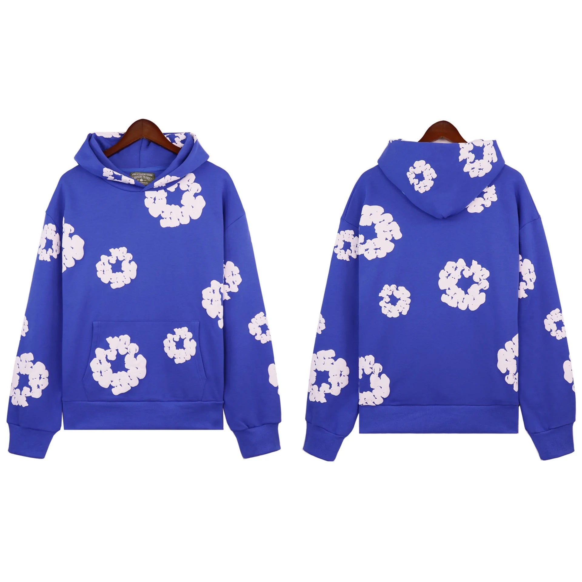 DENIM TEARS Floral Hoodie Slim Fit Pullover Hoodie