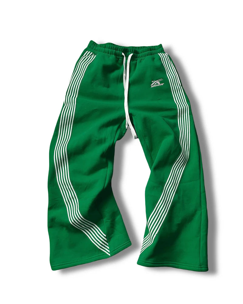 Archive Y2K Gray Tactical Joggers | Green