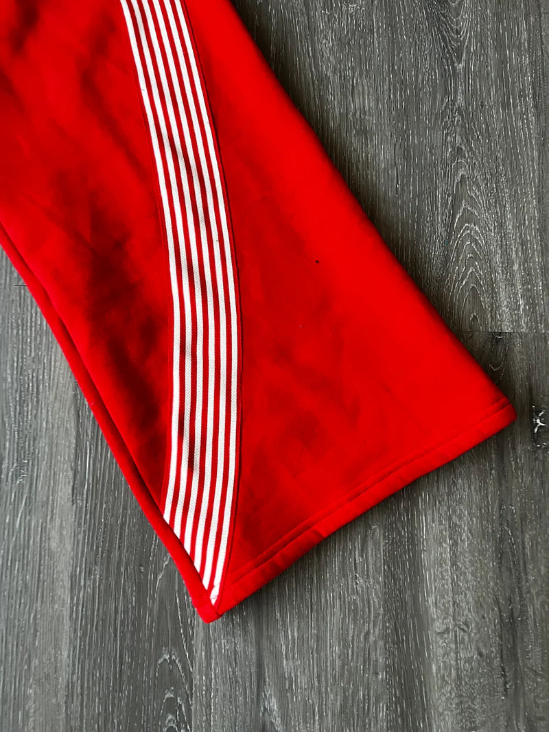 Archive Y2K Gray Tactical Joggers | Red